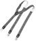 DonDon Hosenträger Herren gepunktet Ornamente schmal 2,5 cm - Extra starke Clips für Anzug - Hosenträger Herren extra stark - Ideal für Männer oder Damen Rockabilly Suspenders