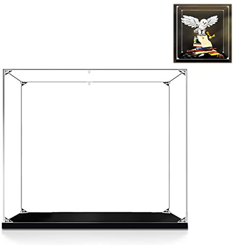 Hosdiy 3mm Acryl Vitrine Schaukasten für (Hogwarts Icons) Modell - Vitrine Kompatible mit Lego 76391 (Nur Vitrine, Ohne Modell Set)