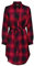 ONLY Damen Onlriley Life Ls Check Dress WVN, Mineral Red,XS