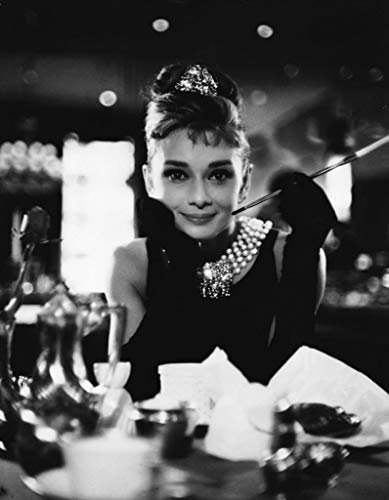 Poster Audrey Hepburn Beau Sourire Schauspielerin Hollywood Star Foto Schwarz und Weiß