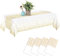 CHEPULA Tischdecke Einweg, [4 Stück] Wasserdicht Geburtstag Tischdecken, Rechteckig Tischtuch Geeignet für Party, Kindergeburtstag, Hochzeit, Weihnachten, 137 x 274 cm, Weiß & Gold
