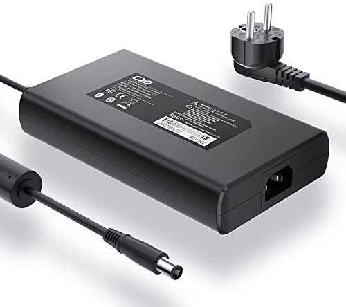 QYD 180W Laptop Netzteil Ladegerät für Laptop-Ladekabel-Dell Alienware 15 R1 R2, Alienware 13 R3, Inspiron One 23xx (2350 2320) Precision 7520 7530 7510 M4600 M4700 M4800 M6600 Power Supply AC Adapter