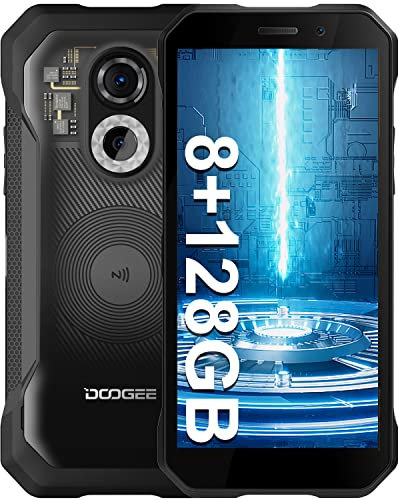 DOOGEE S61 Pro (2023) Téléphone Incassable, 8Go+128Go, 48MP+20MP Vision Nocturne, Android 12 Smartphone incassable, 5180mAh, Écran 6,0,GPS/NFC/OTG -Transparent