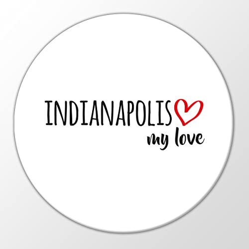 Huuraa Magnet Indianapolis My Love Geschenk 59mm Kühlschrankmagnet Flaschenöffner Indianapolis Geschenkidee