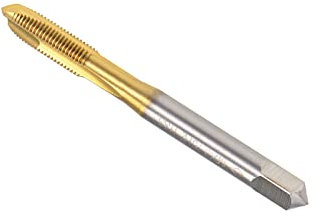CoCud Taraud à Filetage Hélicoïdal, Métrique M6 x 0.75 Filetage, Titanium Revêtu Haute Vitesse Acier 6542 Vis Fraisage Filetage Taraud - (Pour Taraudage Perçage Machine) 2 Pcs
