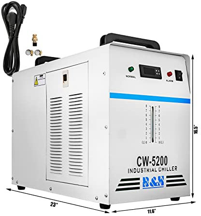 PEIXU Refroidisseur Industriel CW5200DG Refroidisseur d'eau Industriel 220V Refroidisseur d'eau Réfrigéré Refroidisseur d'eau pour Machines de Gravure et de Découpe Laser