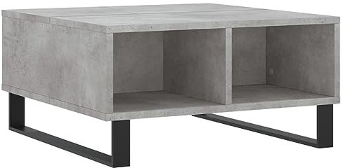 vidaXL Tavolino da Salotto Grigio Cemento 60x60x30cm Legno Multistrato