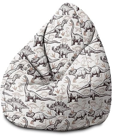 DreamRoots Sitzsack für Kinder mit Füllung - Bodenkissen mit Bean Bag Design - Kinderzimmer Sitzkissen Boden 80 x 80 x 120 cm - Bubibag
