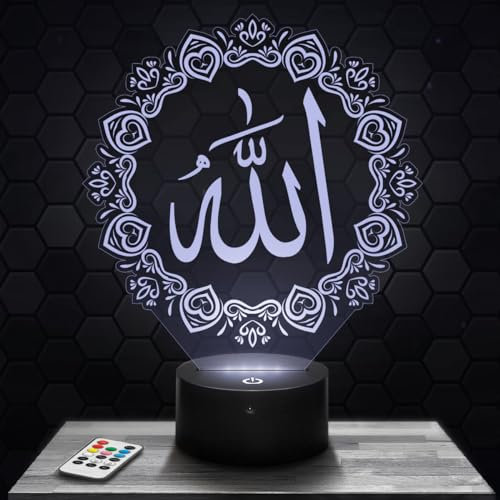 Nachttischlampe Allah Islam Nachtlicht Koran Ramadan, Geschenkidee Dekoration Gebet Schreibtischlampe Wohnzimmer Idee Weihnachten für Allah Islam Koran Ramadan Nachtlicht-Fans. TOP