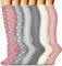 SHYL~JIER 6 Paar Kompressionsstrümpfe für Damen Herren 15-20 mmHg, Stützstrümpfe Kompressionssocken für Sport, Flug, Laufen, Reisen, Radsport, krankenschwester