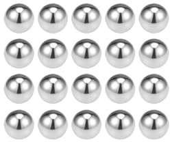 MACHSWON 6mm Stahlkugel, 304 Edelstahl, Kugellager, Präzisionskugeln G100, Ideal für verschiedene Branchen, 20 Stück