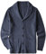 ZHILI Herren Cardigan Schal Kragen Tasche verdrahtete einfarbige Knöpfe Herbst und Winter Herrenbekleidung_Navy_XX-Large