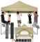 COBIZI Gazebo 3x3,Gazebo Esterno Resistente con Parete Laterale e Sacchi di Sabbia,Esterno Pieghevole Impermeabile Gazebo da Giardino,Tendone Padiglione Pop Up per Feste Campeggio (3 per 3m Cachi)
