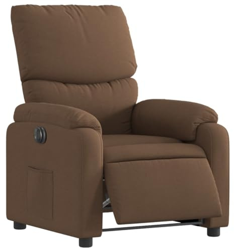 vidaXL Relaxsessel Elektrisch Braun Stoff