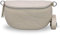 ADEL Bauchtasche Damen Echtleder Emma Silber Handgemachte Umhängetasche Crossbody Bag Schultertasche mit Ledergurt Stylische Hüfttasche Made in Italy (Beige-Silber 1, Large)