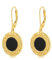 Schwarzer Onyx Ohrringe 925 Sterling Silber Keltischer Knoten Ohrringe Gold Leverback Ohrringe Vintage Dangle Drop Ohrringe Keltischer Schmuck Geschenke für Frauen Mädchen Geburtstag