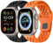 LEIXIUER 2 Piezas Correas Silicona Compatible con Apple Watch 42mm 46mm 45mm 41mm 40mm 44mm 49mm 42mm 38mm,Transpirables silicona Correa para iWatch Ultra Series 10 9 8 7 6 5 4 3 SE para Mujer Hombre