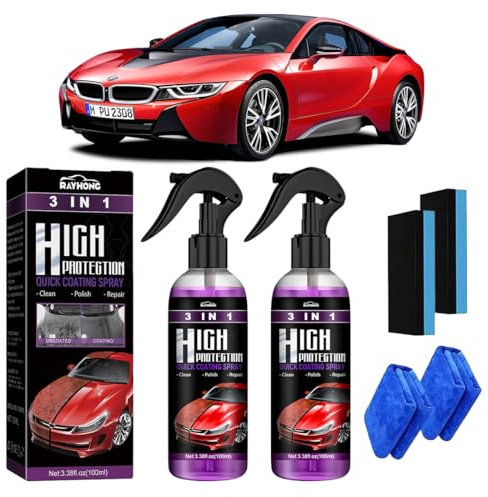 Spray Anti-Rayures Pour Voiture, Polish voiture rayure, 2025 Spray anti rayure pour voiture 3-en-1, Nano Protection Carrosserie et Pare-Brise – Brillance Durable (2 Pièces)
