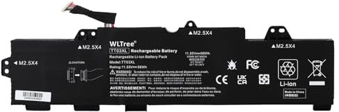WLTree TT03XL 933322-855 Batterie pour HP EliteBook 755 G5/ 850 G5/ 850 G6, ZBook 15U G5 15U G6 Series 932824-1C1 932824-2C1 932824-421 HSTNN-LB8H HSTNN-DB8K/UB7T HSN-113C-5 11.55V 56Wh Battery