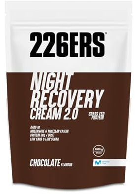 226ERS - Night Recovery Cream 2.0 Schokoladengeschmack 1 kg, Nahrungsergänzungsmittel, cremige Erholung auf Basis von mizellarem Kasein und grasgefüttertem Protein, glutenfreie