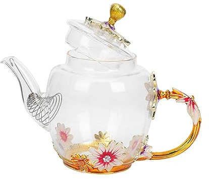 Amosfun Tetera De Vidrio Juego De Té Tetera Té Suelto Vajilla Decorativa Para Oficina