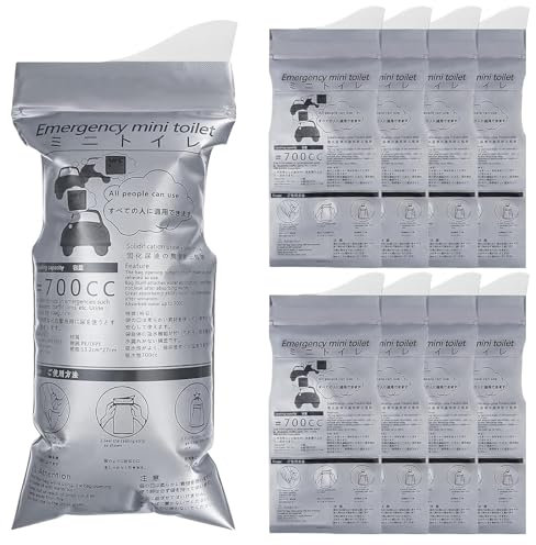flintronic Sacs d'Urine Jetables, 8Pcs Sacs à Urines, 700ml Sac Urinaire Jetables d'urgence, D'urinoir Jetable, pour Homme, Femme, Enceinte, Patient, Enfants, Voyage, Voiture, Camping, Randonnée|Gris