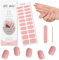 Nagelfolie Selbstklebend,Gel-Nagelfolie Full Wraps Nagelaufkleber 1 Blatt 20 Stk UV Gel Streifen mit Nagelfeile Alkohol Wattepads für DIY Nagelkunst Damen Mädchen Weihnachten Nageldekora(Hautfarbe)