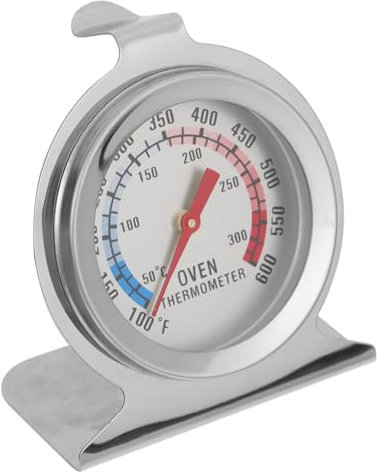 BEBEMOKO Ofenthermometer Edelstahl Backthermometer Hochpräzises Messgerät Für Grill Backen Kompakt Tragbar
