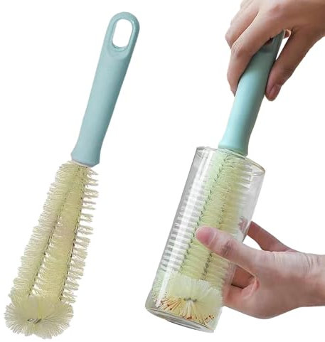 Teksome Brosse de Lavage de Bouteilles, Brosse Amovible pour Lavage de Bouteille d'eau | Brosse Portable pour la Maison, la Cuisine, Les Voyages, Le Restaurant, Le café, Les magasins