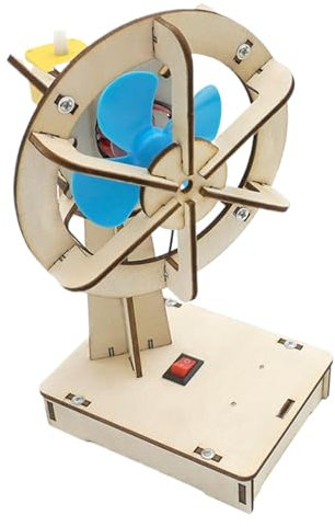 Experiment Toy - Learning Kit | Electric Science Toy | Children Oscillating Fan Making Experiment Toy | Logical Thinking Fan Toy | Smooth Natural Wood With Safe Wiring, Interactive STEM Learning Tool