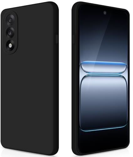 GiiYoon Hülle für OnePlus Nord 5, Schwarz | Silicone Case, Seidig Weiches Gefühl, Stoßschutz, Kratzfest, Mikrofaser-Innenfutter