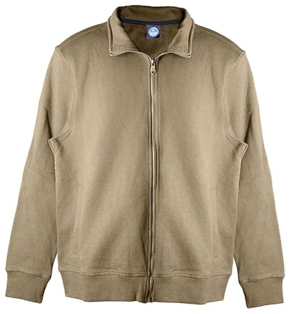 NORTH SAILS Felpa Basic Sweatshirt Full Zip Uomo Cotone Verde Militare XL