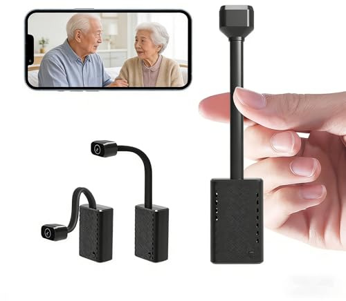BEEDMXU New Plug-Free Mini Camera, HD Night Vision Home Nanny Cam—The Smallest WiFi Wireless Spy Camera with Motion Detection, App Control, Cloud Storage, and SD Card Storage. Ideal for Pet/Baby