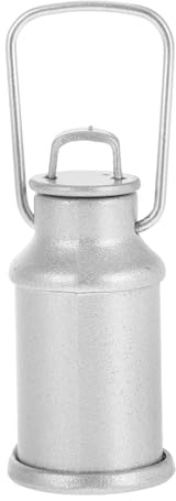 GARVALON Mini Pot à Lait Miniature Argenté Couvercle pour Maison de Poupée, Accessoire Cuisine Détaillé en Métal, Décoration Réaliste pour Scènes Miniatures et Jeux D’Imitation