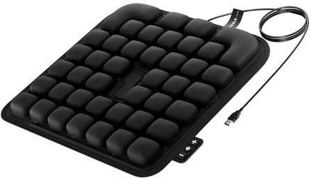 Diablo Chairs Massageauflage für Bürostuhl Rückenmassage elektrisch Massagekissen Lendenmassage Sitzauflage Gaming Stuhl Auto ergonomische Massage Matte mit Luftdrucksystem