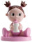 DISOK - Figura De Pastel Bautizo Biberon Niña - Figuras Tarta Bautizos Baby Shower Niñas