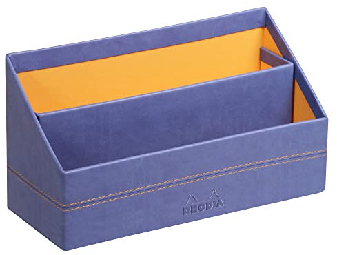 Rhodia 318848C Briefablage (10 x 25 x 31 cm, Kunstleder, elegant und praktisch, ideal für Ihre Organisation)1 Stück, saphirblau