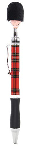 Eurostick Scottish Saltire Royal Stewart Tartan Slim Bubble Ballpoint Pen (Royal Stewart Tartan Guard)