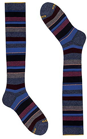Gallo calze uomo righe multicolor in cotone art. AP103413 colore lapislazzulo/prussia taglia unica 40-45