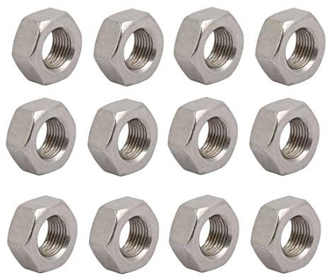 12pcs M8 x 0,75mm Filettatura fine 304 Dadi esagonali in acciaio inox