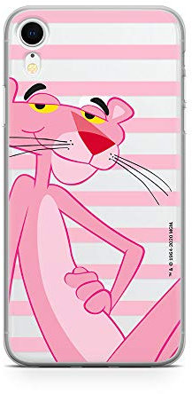 ERT GROUP Original und offiziell Lizenziertes Różowa Pantera Pink Panther Handyhülle für iPhone XR optimal an die Form des Smartphones angepasst, Schutzhülle aus Silikon, teilweise transparent