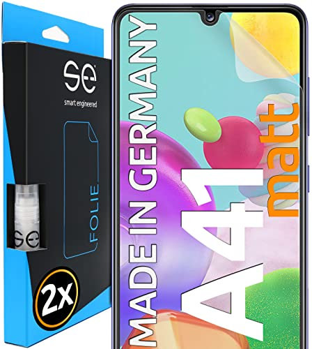 2x se® 3D SCHUTZFOLIE Entspiegelt für Samsung Galaxy A41,Anti-Staub, 100% Fingerabdruck & FaceID kompatibel, einfache blasenfreie Installation, Ultra-Klar, Stoß-Kratzfest, aus Deutschland