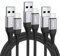 USB C Charger Cable[3Pack,1M+2M+2M],USB Type C Nylon Fast Charging Lead For Samsung Galaxy S20 S10 A51 A71 A40 A50 A70 S8 S9 A11 A21s M30s A20 A10e S21 S22 Plus A52 Note 20,Xiaomi Redmi Note 8 7