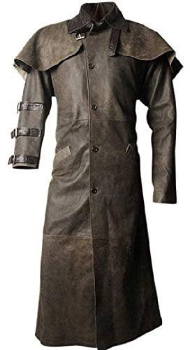 Miracle Trading Hell Boy Western Men Duster Long Leather Coat | Duster Raincoat Distressed Trench Coat | 2XS to 5XL (S)
