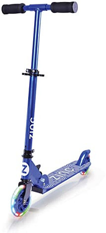 Zinc Two Wheeled Folding Light Up Identity Scooter - Blue