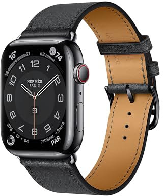 DONEGANI LB1 per Cinturino Apple Watch 40mm 44 mm 46mm 42mm 45mm 41mm 38mm 49mm Se Ultra 2 Serie 10 9 8 7 6 5 4 3 Band Bracciale Pelle, Nero