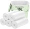 Biodegradable bin bags 120PCS, 10L small Bin Liner for Countertop Bin.Aievrgad 2.6 Gallon Trash/Garbage/rubbish Bags, 100% Recycled,Thick, degradable,compostable for Food/garden/kitchen-white