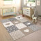 Paco Home Teppich Kinderzimmer Kinderteppich Junge Mädchen Pastell 3D Effekt Modern Kronen Herz Punkte Beige Braun, Grösse:160 cm Rund