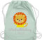 Turnbeutel Rucksack - Kita Beutel Wechselsachen Jungen - Wechselkleidung Löwe - Unisize - Pastell Grün - kinderturnbeutel wechselbeutel personalisierte löwen stoffrucksack kindergartenbeutel
