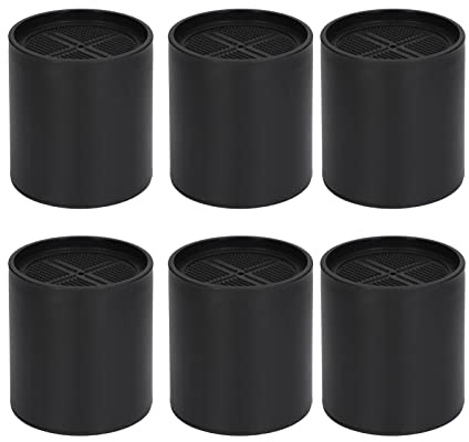 Rehausseurs de lit, 10 cm, 6 pièces empilables en plastique | Plastique, base cylindrique empilable, rehausseurs de meubles, pour canapés et tables, pieds de lit, usage domestique